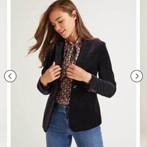Boden Sackler-West Velvet Blazer -- Navy